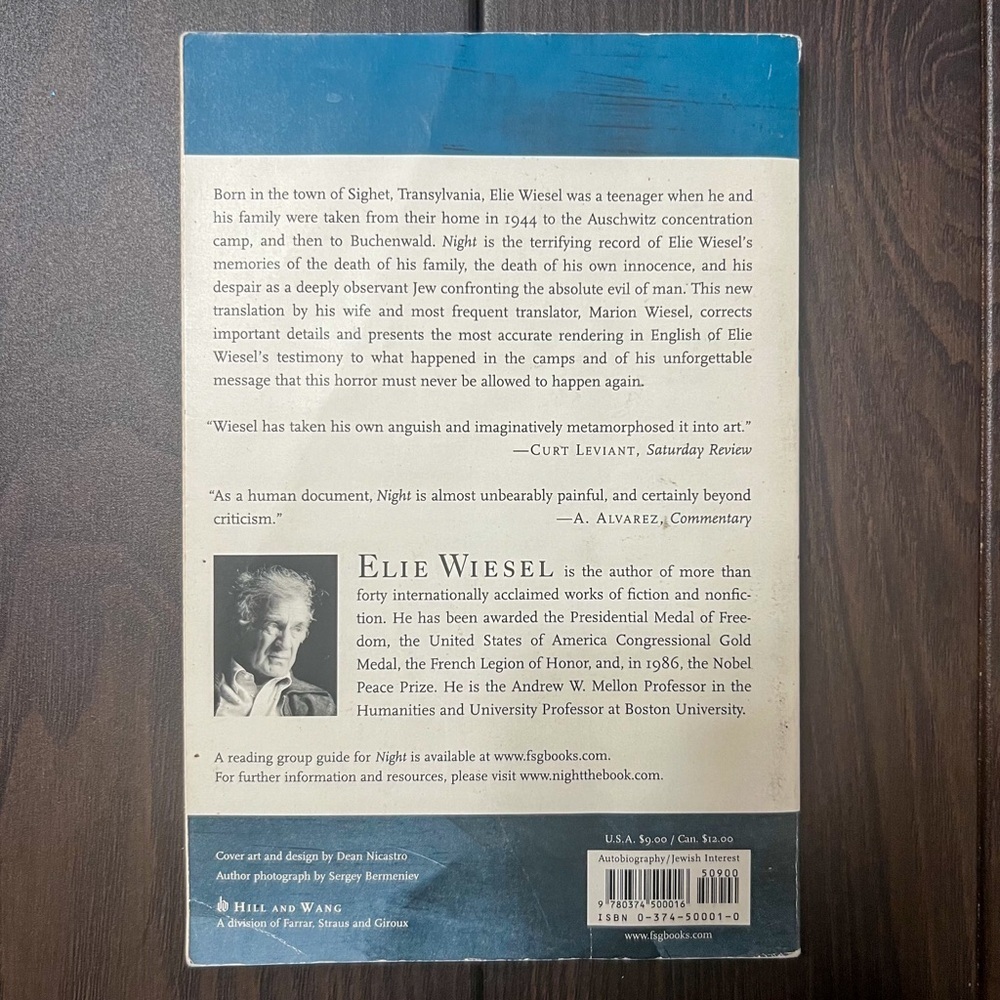 Night by Elie Wiesel - Picture 2 of 7